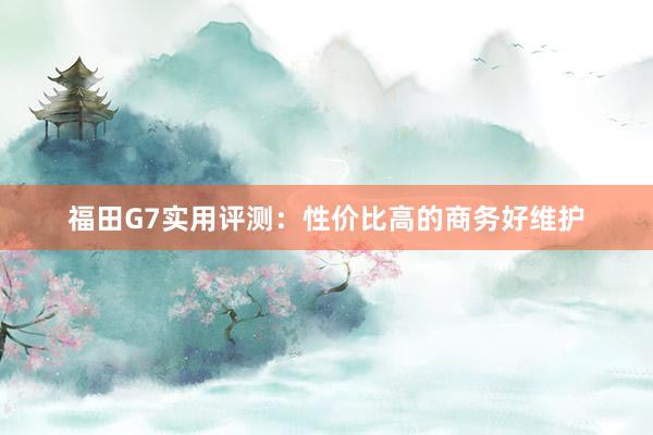 福田G7实用评测：性价比高的商务好维护